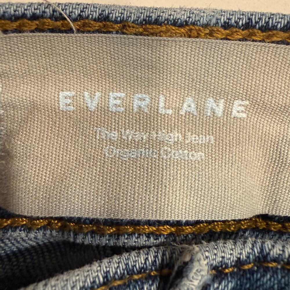 Everlane The Way High Jeans 27 Medium Wash Straight Leg Denim Organic Cotton - Picture 5 of 8